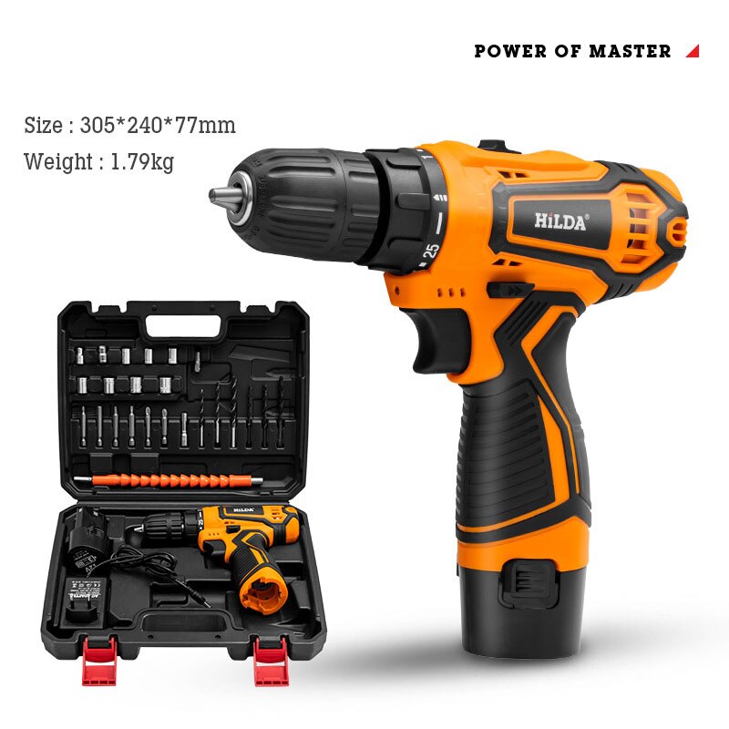 Mini 2V 16V 20V Wireless Power Driver Drill Driver Screwdriver Electric Screwdriver Set DC Lithium-Ion Battery Electrical Tools: 12V home economy