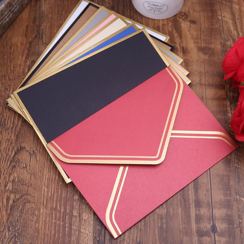 10 unidades/juego de Sobres de papel para manualidades Retro Vintage en blanco para cartas, tarjetas de felicitación, invitaciones a de boda, de 125x175mm