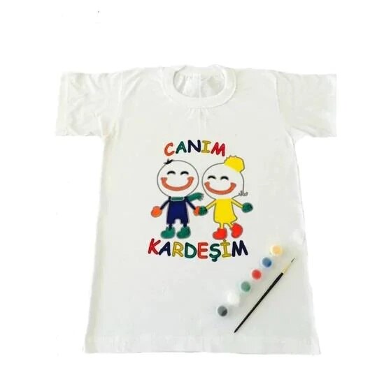 12-13 -alders t-shirt malesæt + stofmaling + kære bror mønster 425259620