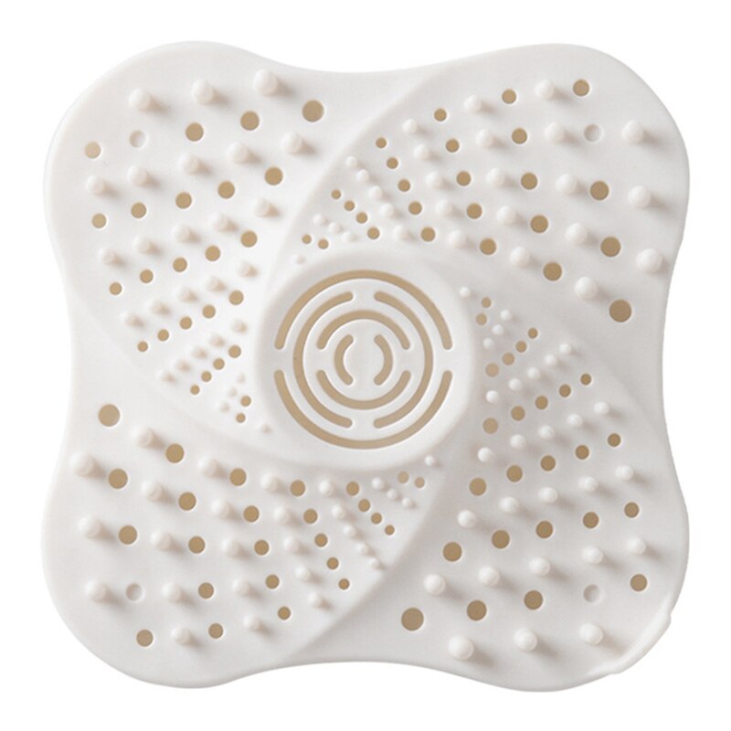 Escurridor de suelo de goma para el pelo, escurridor de ducha Flexible para bañera con 4 fuertes ventosas: Blanco