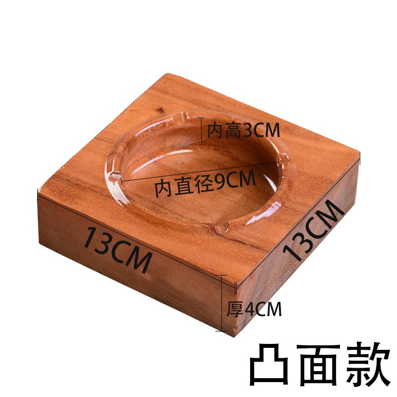 Walnoot Huishoudelijke Asbak Massief Hout Eenvoudige: 1