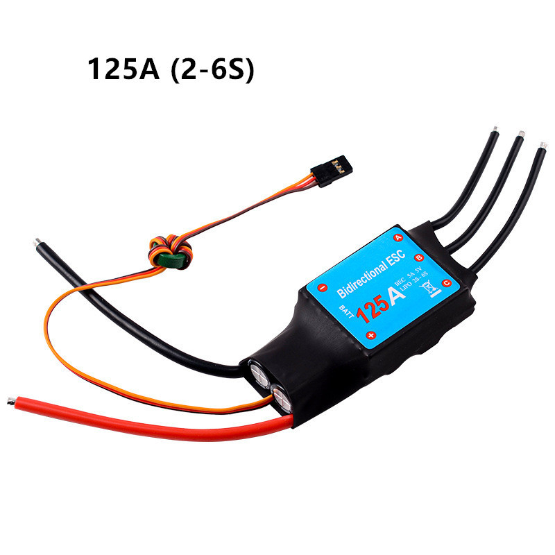 ZMR Bidirektionale 12A-200A Bidirektionale Bürstenlosen ESC für Fernbedienung Auto Pneumatische Unterwasser Propeller: Navy Blau