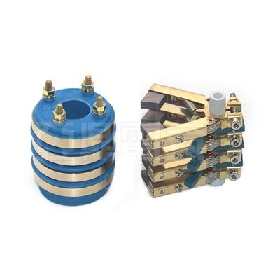 2-4 Channel Collector Ring Copper Carbon Brush Holder Combination Multilayer Slip Ring Pillow Packing Machine Accessories: Type2