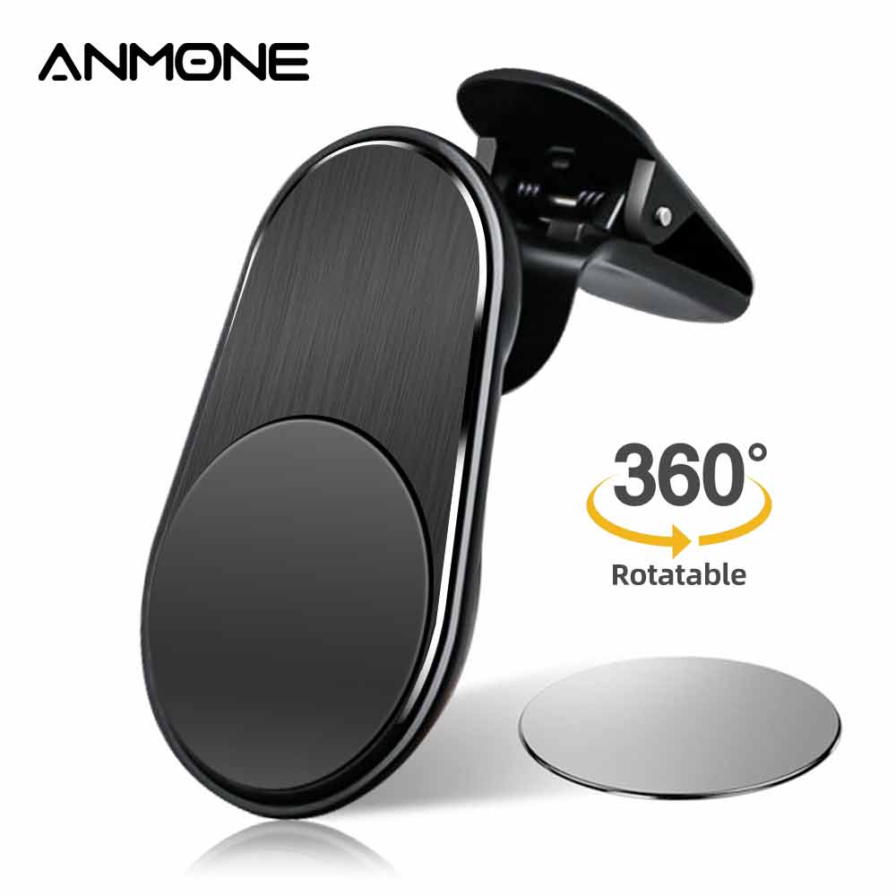 Anmone Magnetische Auto Telefoon Houder 360 Graden Draaibare Telefoon Stand Airvent Clips Magneet Houder Mini Mobiele Telefoon Gps Beugel