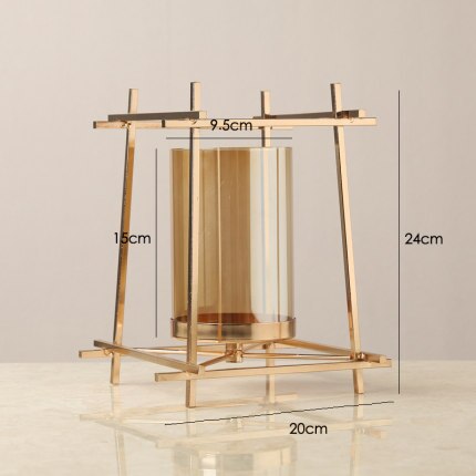 Guld metal lysestager bryllup dekorationer moderne lysestager guld centerpiece photophore verre glas lysestage  zt035: Stil 4 l