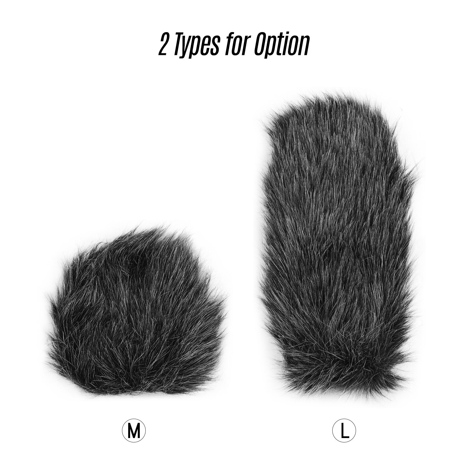 M/L Universal Lavalier Microphone Furry Windscreen Fur Windshield Wind Muff Soft for RODE Video Mic GO/ TAKSTAR SGC-598
