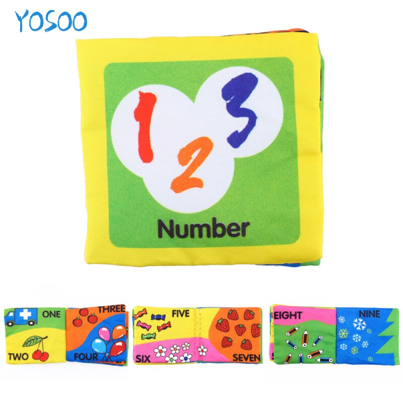 Cartoon Baby Toys Infant Baby Book Early Development Cloth Books For Kids Learning Education Activity Books Animal Tails: H