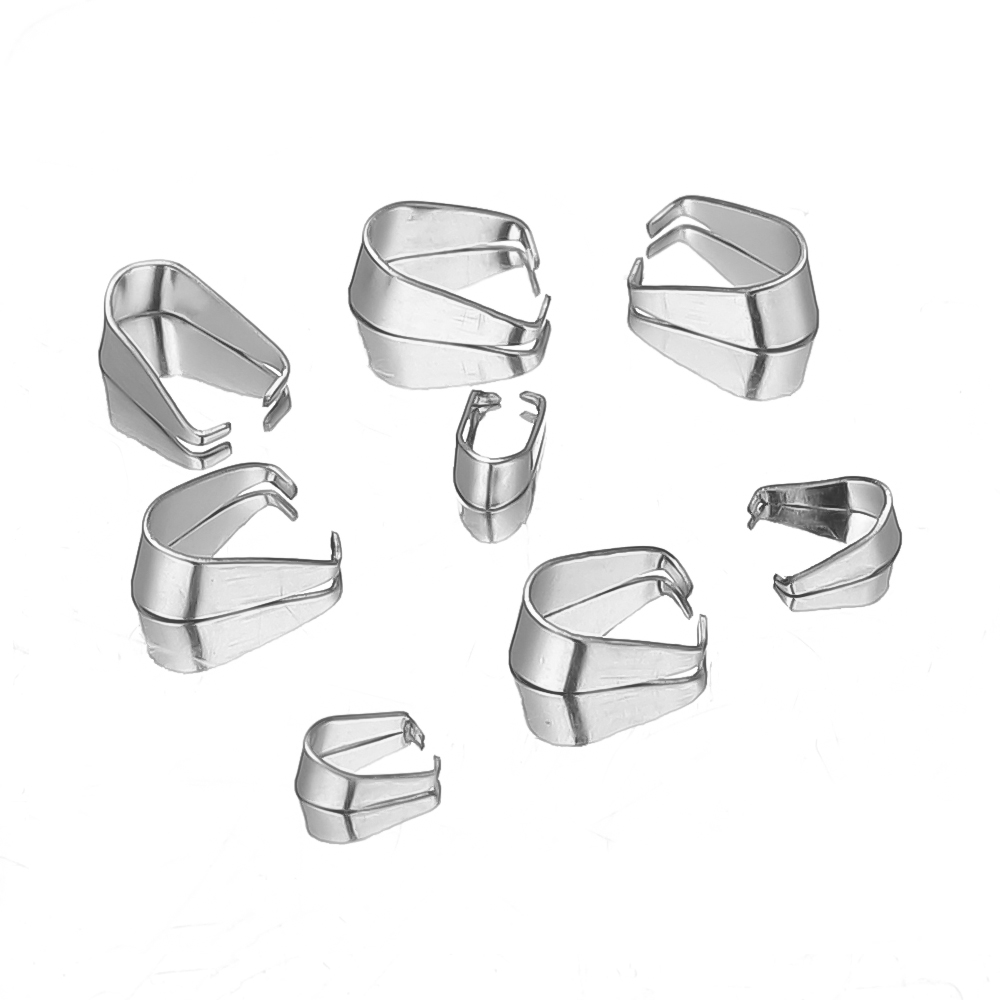 Lot De 50 Pendentifs Clips En Acier Inoxydable Doré - Fermoirs Baies 9 Mm - Neuf
