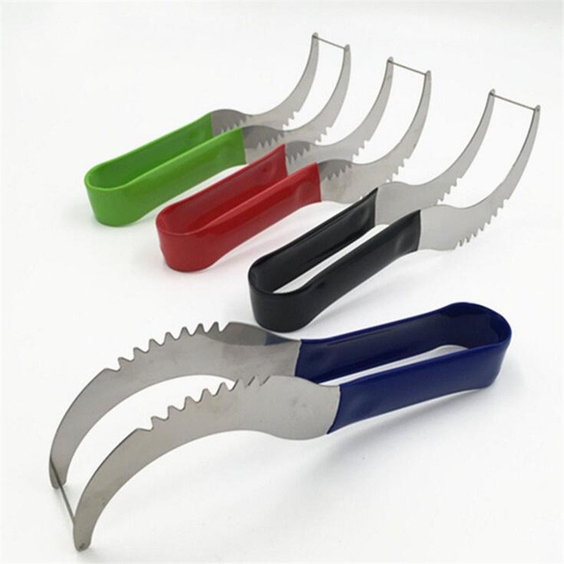 FEIGO 1 stks Fruit Mes Watermeloen Snijmachine Staal Cutters Cantaloupe Splitter Cutter Plastic Handvat Tang Fruit Gereedschap Keuken H09