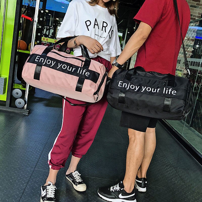 Sportstaske bagage rejsetasker han vandtæt sac de sport femme yoga taske kvinder udendørs mænd gym taske med sko rum