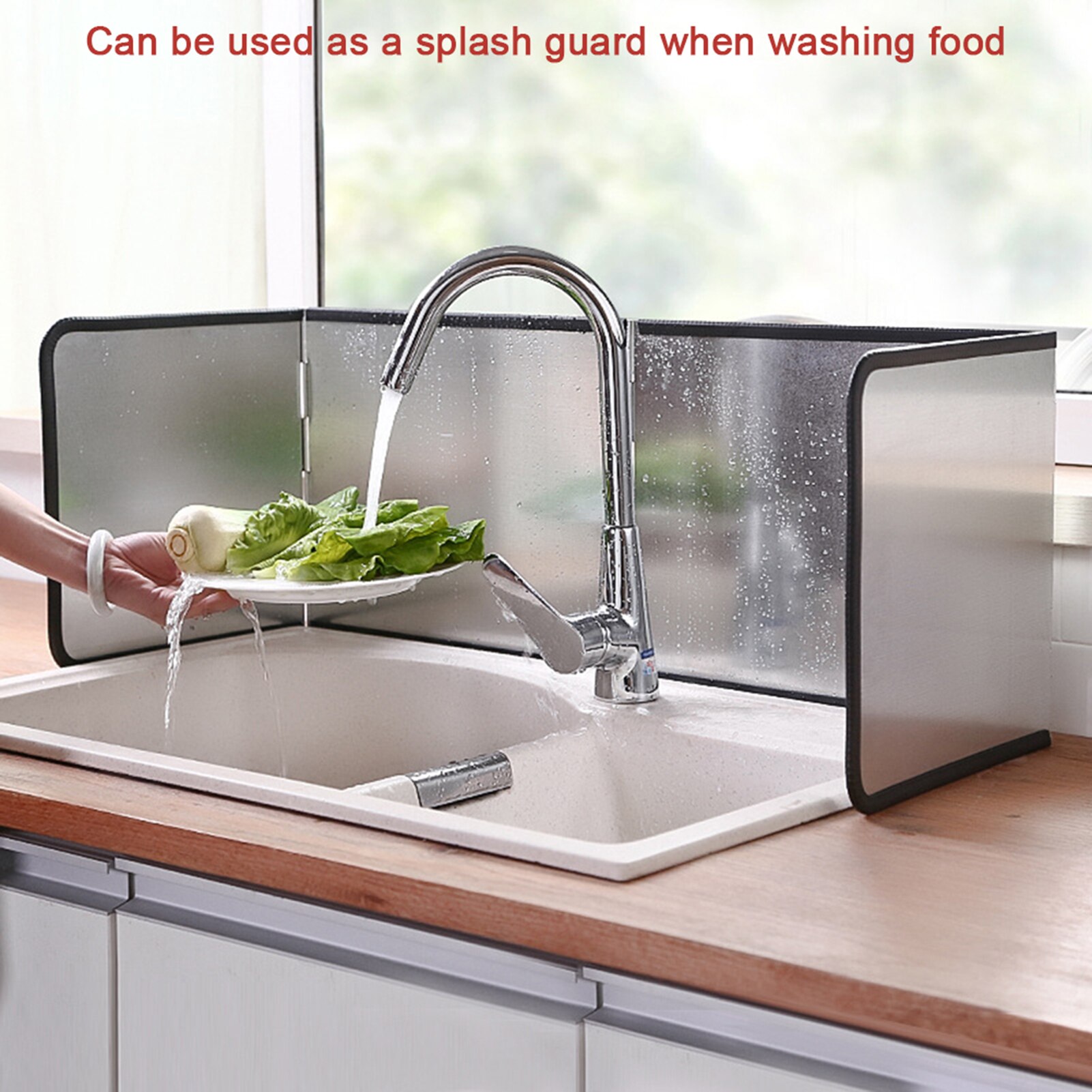 Shield Guard Oil Anti-Splash Block 3-Sided Splatter Shield Guard Gas Stove Baffle Heat Insulation Kitchen Utensils