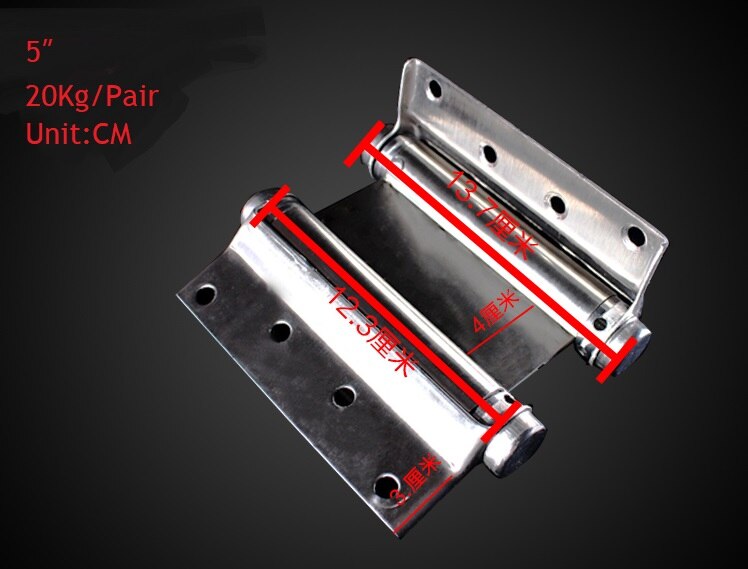 2Pcs/Lot Stainless Steel Double Acting Action Barrel Spring Hinge Tension Adjustment Cafe Saloon Western Bar Pub: 5 inches