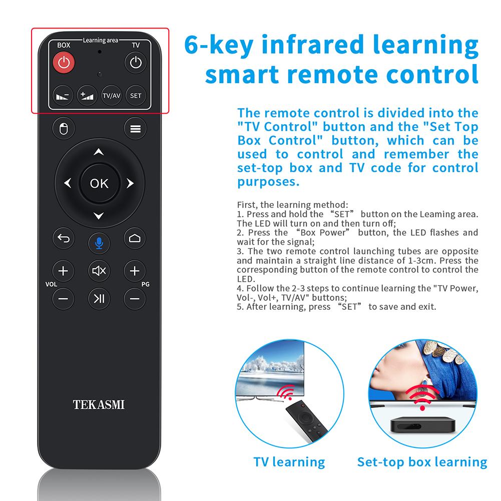 Inteligentny Pilot AI Q9 - 2.4GHz/Bluetooth - Mini Bezprzewodowa Mysz Powietrzna do TV
