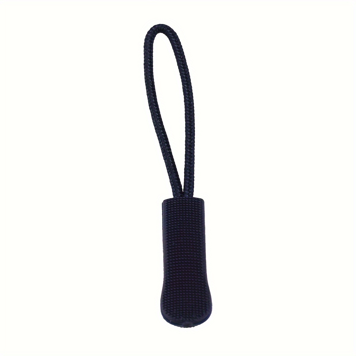 10 black plastic zipper puller, durable PVC zipper puller, suitable for bags, backpacks, clothes, suitcases, etc