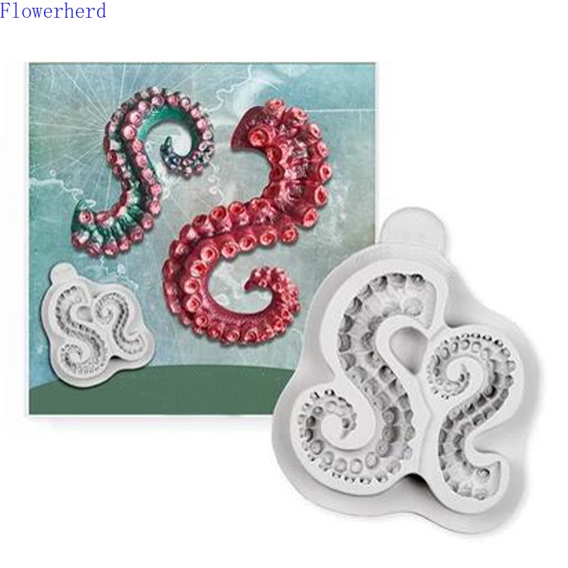 Marine Serie Krake Meerjungfrau Schokolade Süßigkeiten bilden Kuchen Dekoration Tonne Fondant Werkzeuge DIY Silikon Backform Backform