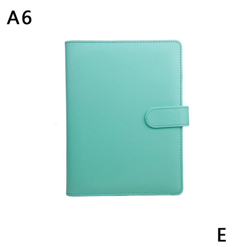 Classic case with leaves (no inner pages) A5 A6, notebook ring, diary, diary, multi-function cover: green A6