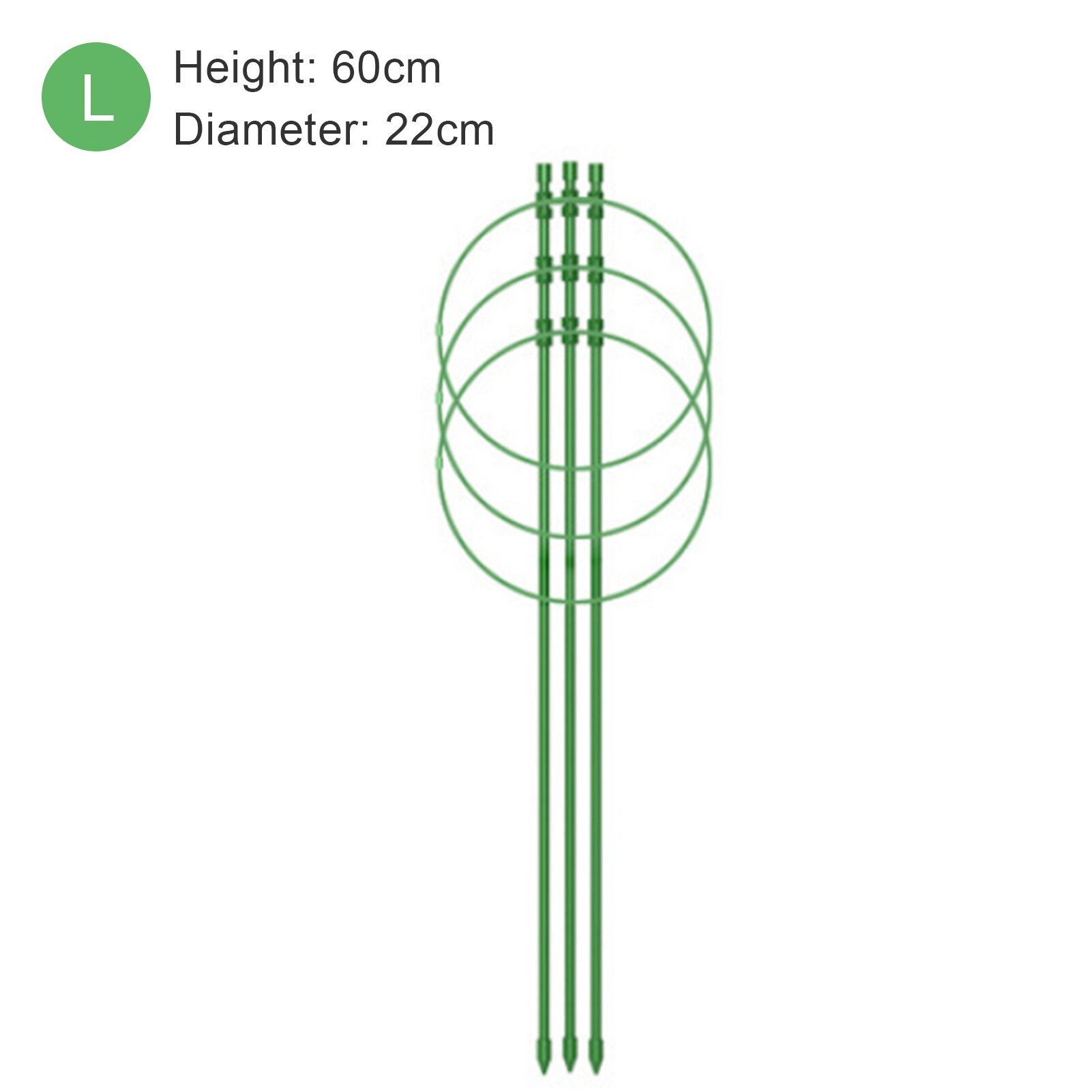 Support de vigne grimpante de jardin, cage de soutien pour plantes en pot, cadre en plastique, fleurs et légumes, Support décoratif en treillis, fournitures de jardin: 3pcs / L