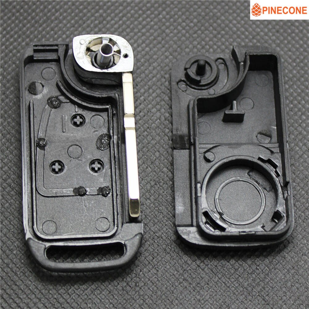 PINECONE for MERCEDES BENZ W140 C E S ML Series Key Case 3 Buttons Uncut HU39 Blade Replace Remote Car Key Fob Shell