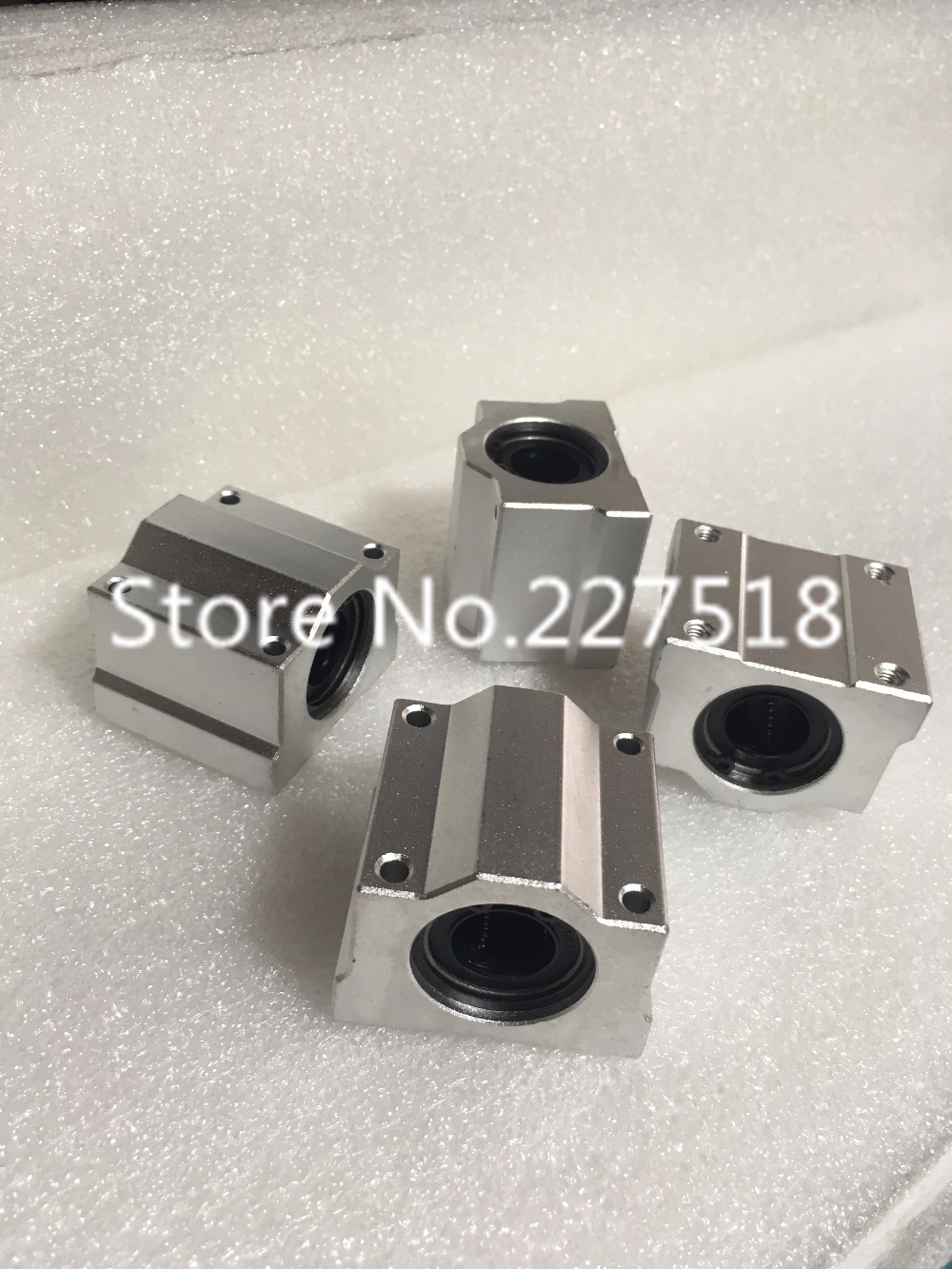 4 st scs 8uu 8mm linjär styrning linjär axel kullagerblock med  lm8uu bussningar, kuddblock linjär enhet för cnc del