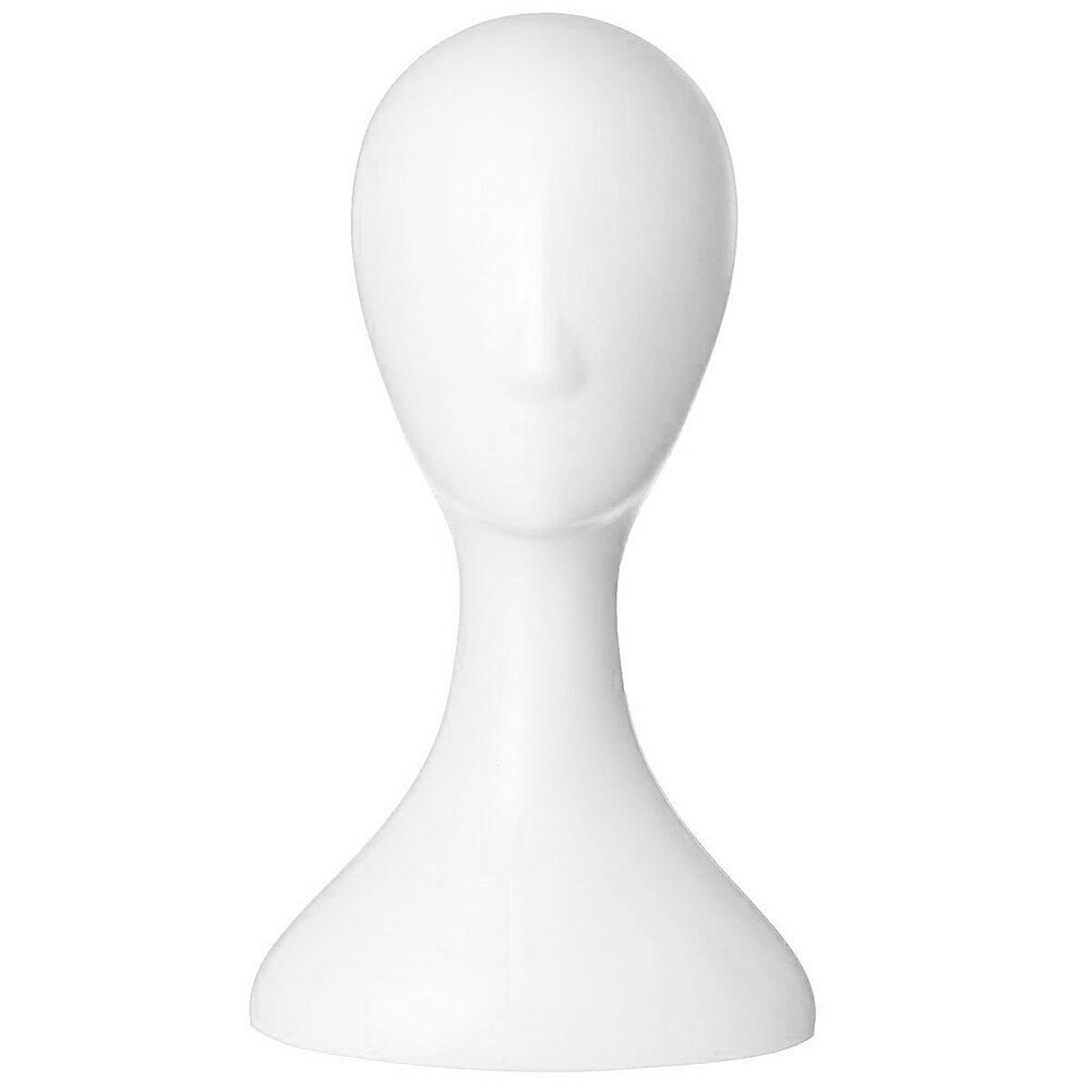 Pro Female Plastic Abstract Mannequin Manikin Head Model Wig Hair Display Stand Mannequins Head Model Hair Glasses Display: White