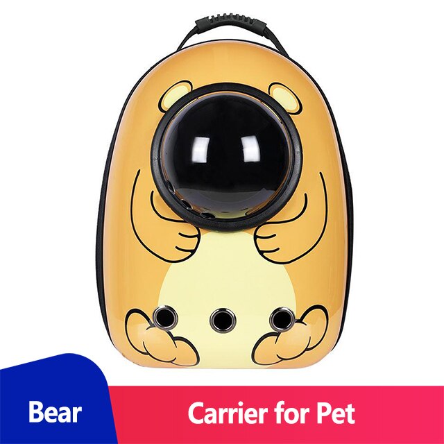 Carrier for Cat Backpack Window Space Cats Carrier Backpack Dog Transport Pet Carrier Backpack Cat Walkabout Dog Backpack Petty: Bear Cat Bag