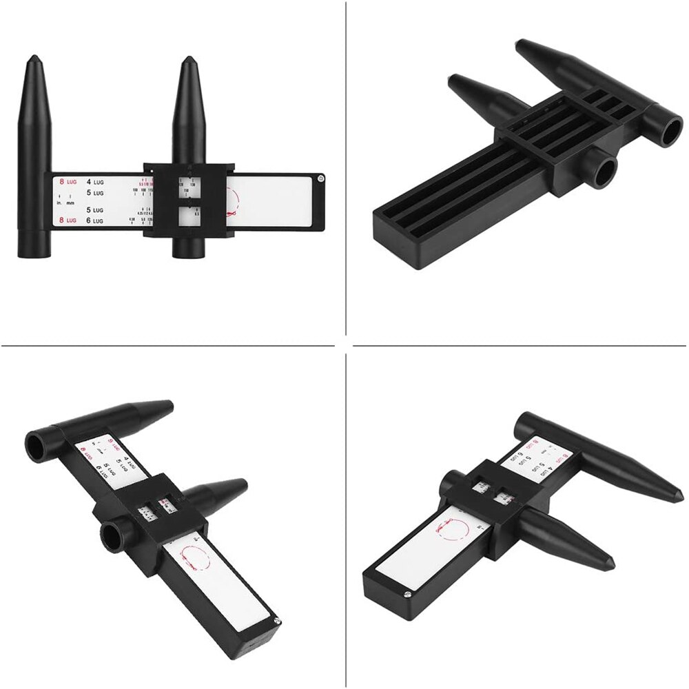 Car Wheel Rim Bolt Pattern Sliding Measuring Gauge Tool PCD Ruler 4 5 6 8 Lug Pattern Measuring Tool Carros Exterior Automobile
