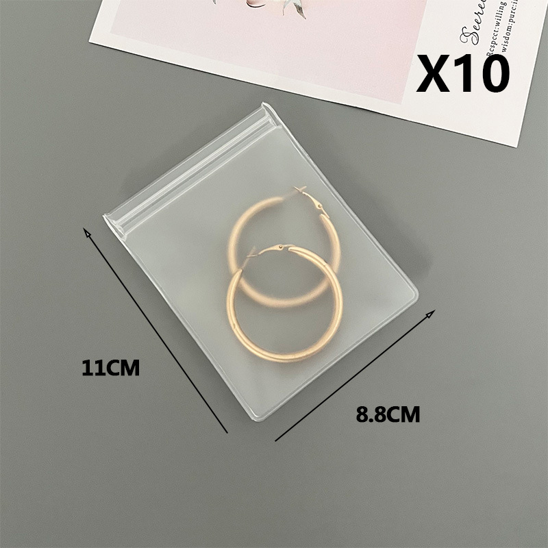 10 stuks transparante, matte, kleine plastic zakjes met ritssluiting, sieradenopbergzakjes, doorzichtige eva-zakjes met zelfsluitende sluiting.: Groente