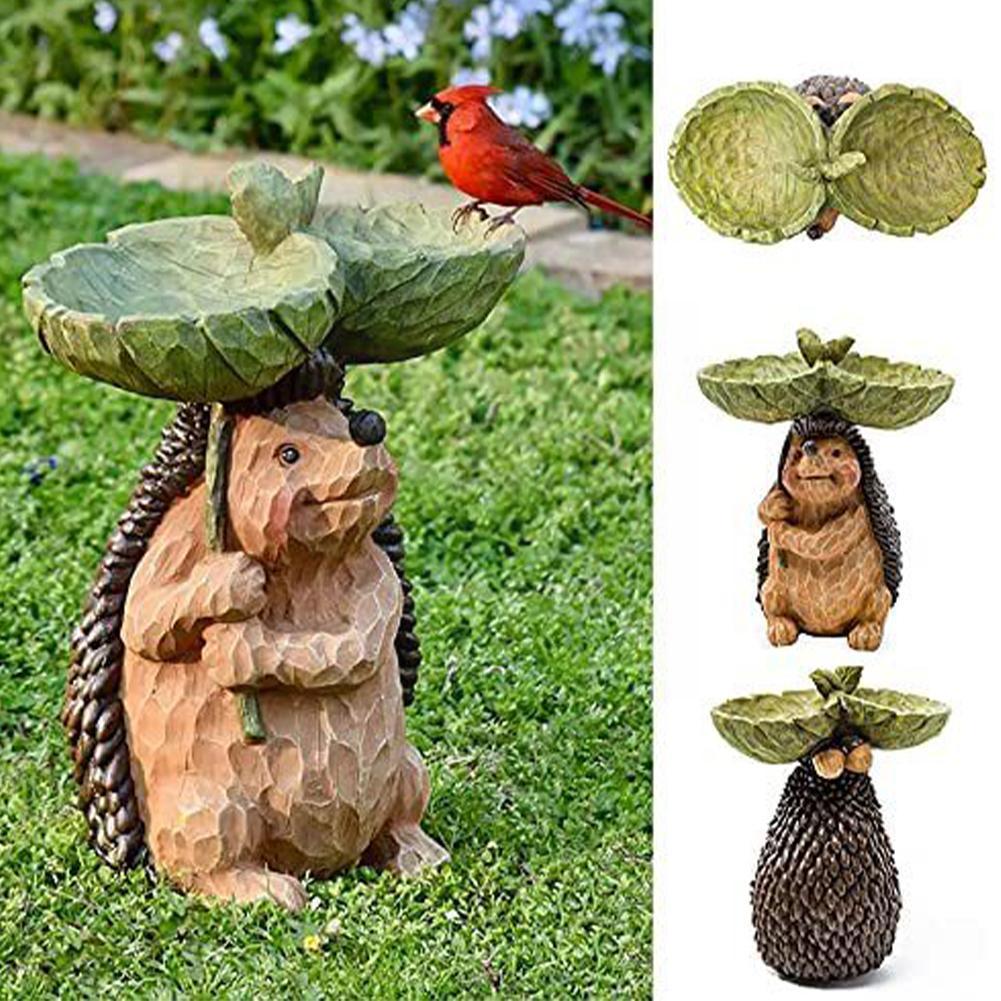 Resin Raccoon Birdbath Polyresin Antique Garden Bird Bath For Home Garden Yard Garden Decoration Outdoor Gardening Yard Dec L9v0