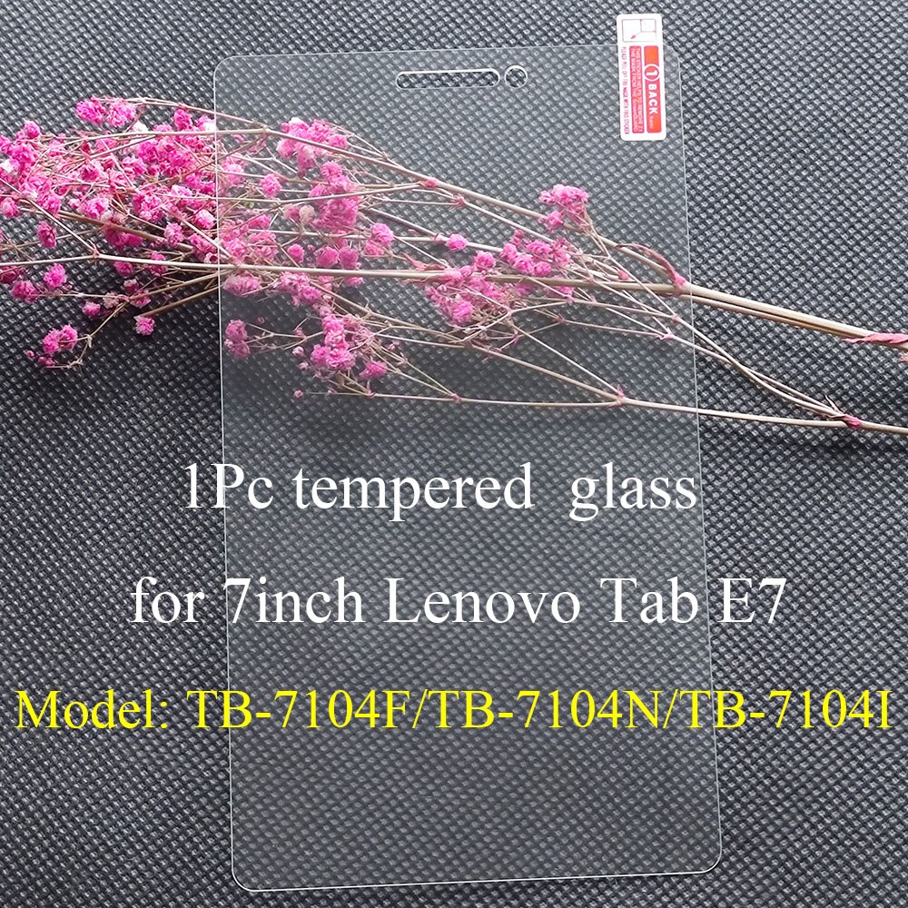 Dla 7 &#39;&#39;Lenovo Tab E7 Model TB-7104F TB-7104N TB-7104I TB-7104 miękka TPU Case przezroczysta, odporna na wstrząsy pokrywa powrót powłoka ochronna: 1Pc tempered glass