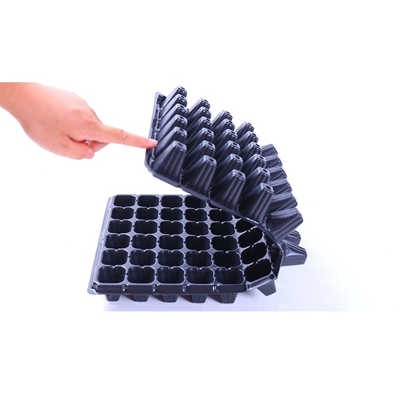 5 Stuks Dikker Kwekerij Pot Plaat 200 Gaten Plastic Tuin Plant Containers Zaailing Starter Voortplanting Lade Voor Succulent Bloem