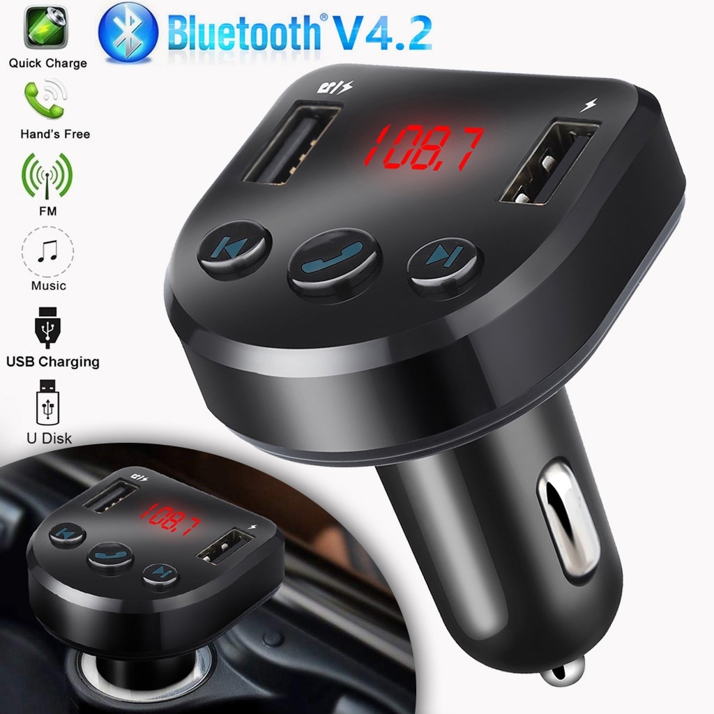Wireless Car FM Transmitter Radio Adapter USB Charger LCD Mp3 Player Handsfree car mp3 player transmiter bluetooth автомагнитола