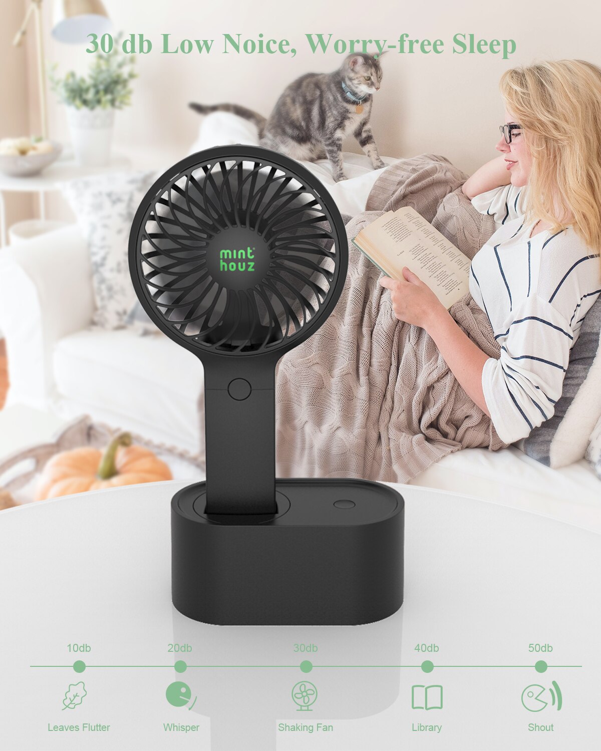 Mini Fan Portable Fan Handheld USB Rechargeable Fans Desktop USB Desk Air Cooler Outdoor Travel Office Hand Floor Standing Fan