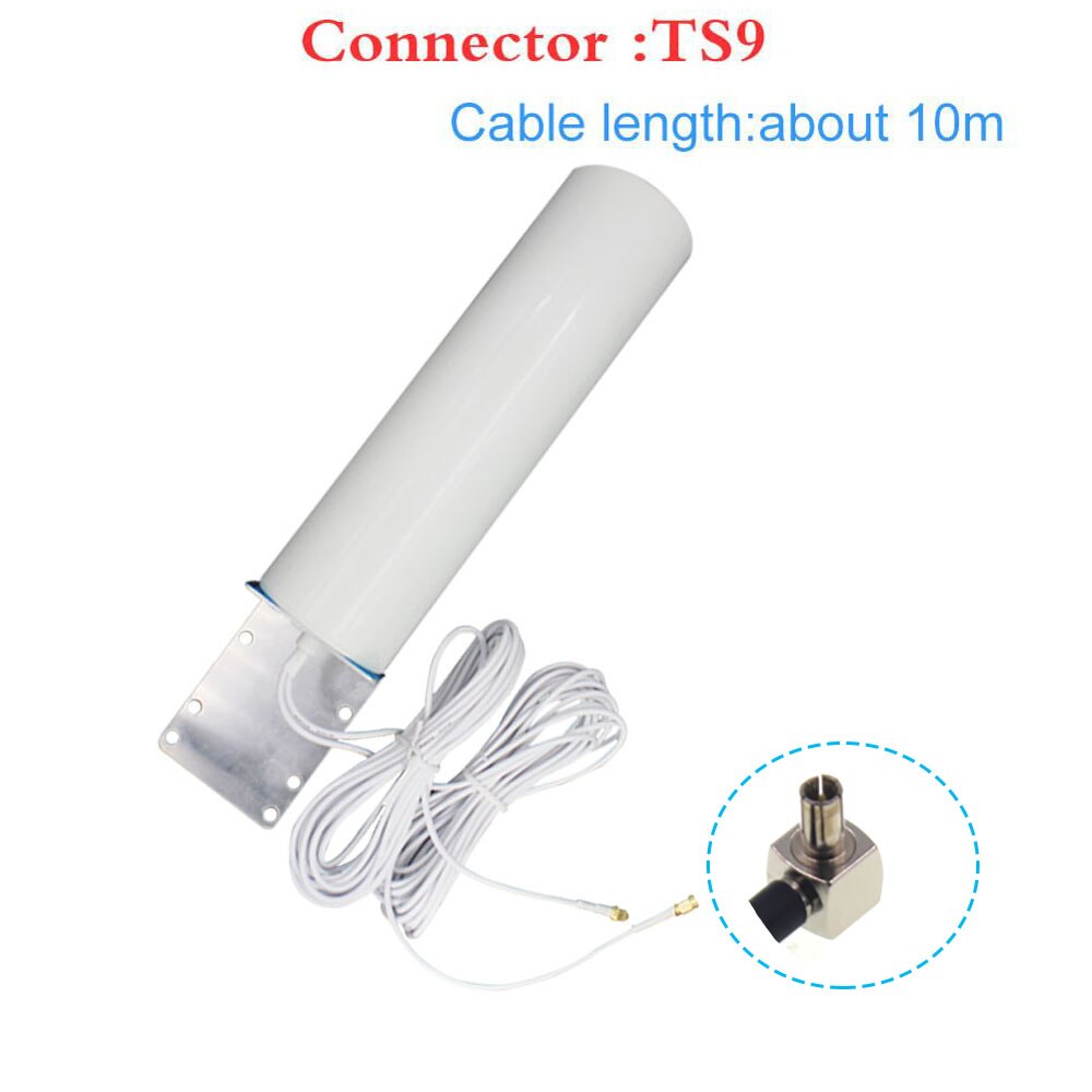 4G Lte Antenne 3G 4G Antena SMA-M Outdoor Antenne Met 10M Meter Sma Mannelijke CRC9 TS9 connector Voor 3G 4G Router Modem: TS9-10Meter