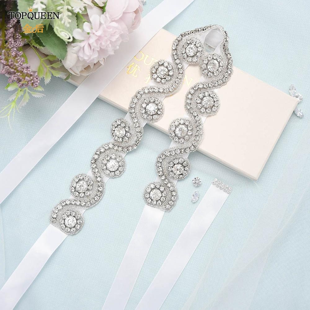 TOPQUEEN S10, cinturón de boda a la , cinturones de lujo ostentosos para mujer, faja enjoyada, cinturón Formal con diamantes de imitación