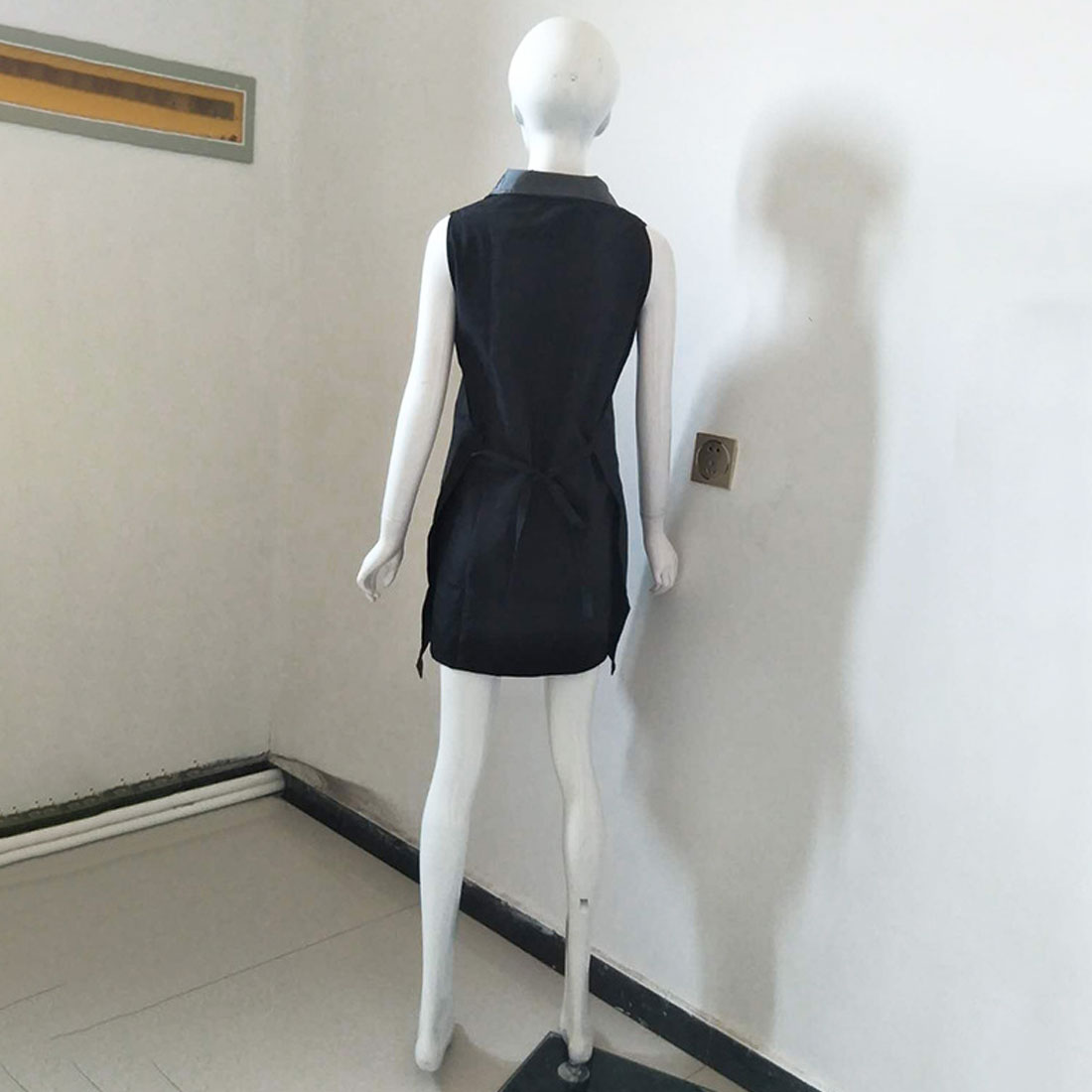 Black Apron Manicure Hairdressing work clothes Technician's Uniform 1pcs Waterproof Salon Barber Shop Hair Salon Tea Cafe