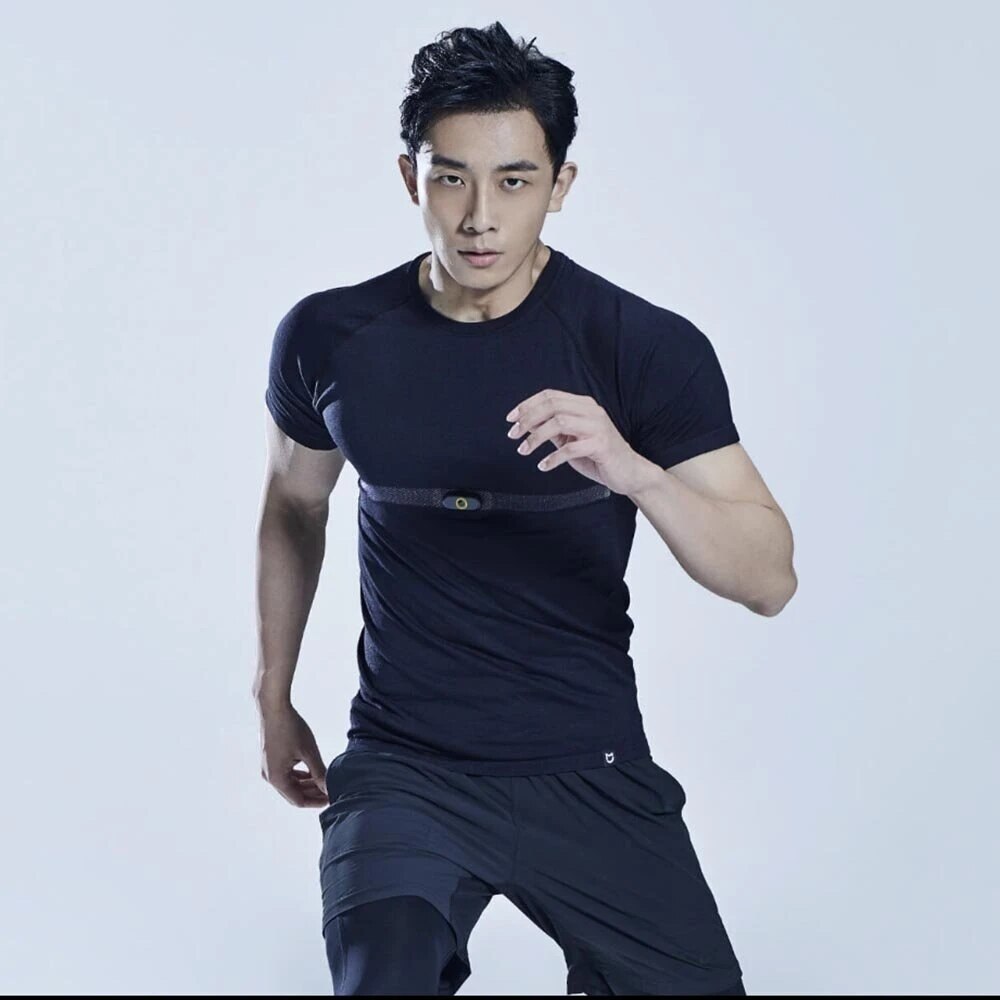 Xiaomi mijia sport t-shirt smart adi ecg chip overvågning puls træthed dybde analyse vaskbar behagelig