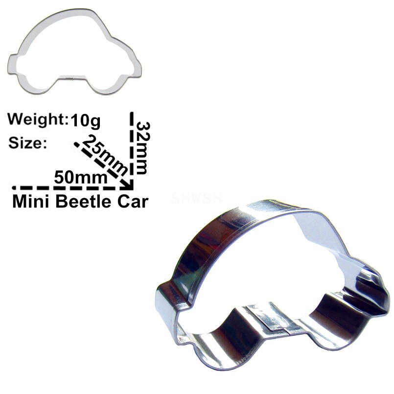 Keuken mini kever auto vorm roestvrij staal taart decoratie gereedschap, bakken koekjes gebak en dessert koekjes mal directe verkoop