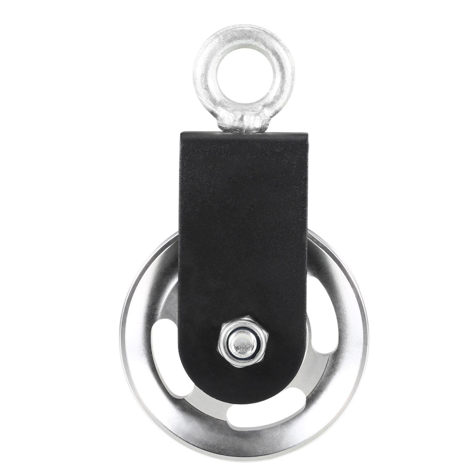 Silent Cable Pulley 360 Degree Detachable Rotation Traction Wheel Pulley System DIY Attachment for Home Gym Lifting Cable Pulley: Silver 88mm