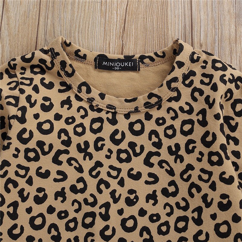 kid Baby Boys Girls Sleepwear Pajamas Set Children Kids Print Leopard pyjamas kids Lounge Wear Cotton Girls pijama infantil