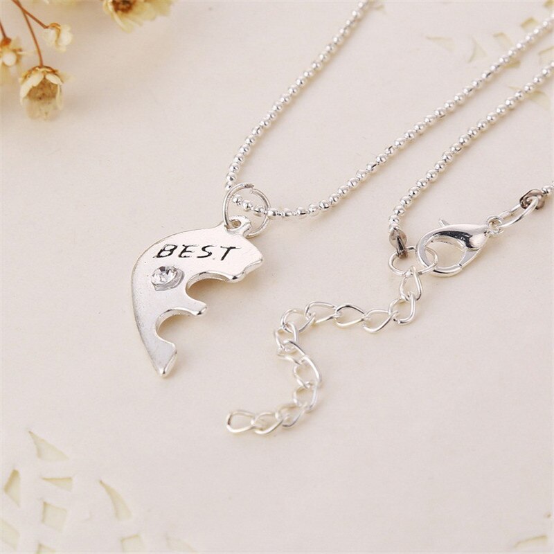 de Navidad, Collar con estilo BFF, 3 uds., collares de mejores amigos para siempre, Collar de amistad, abalorio colgante de corazón,