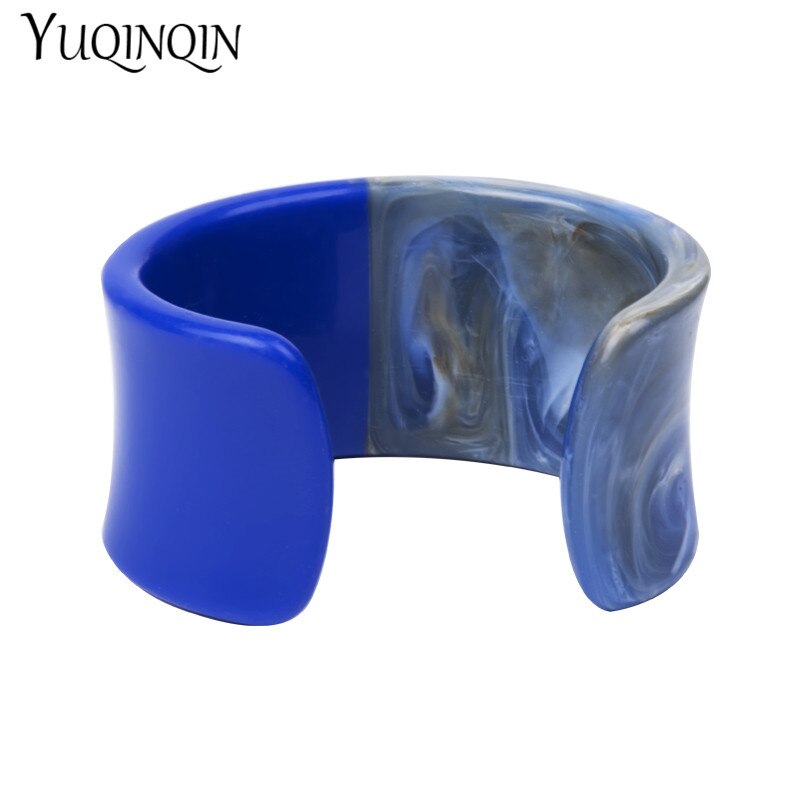 Großen Charme Elegante Jahrgang Stulpe Weit Öffnen Armbinde Armreifen für Frauen Harz Acryl Einfache Beste Punk Schmuck