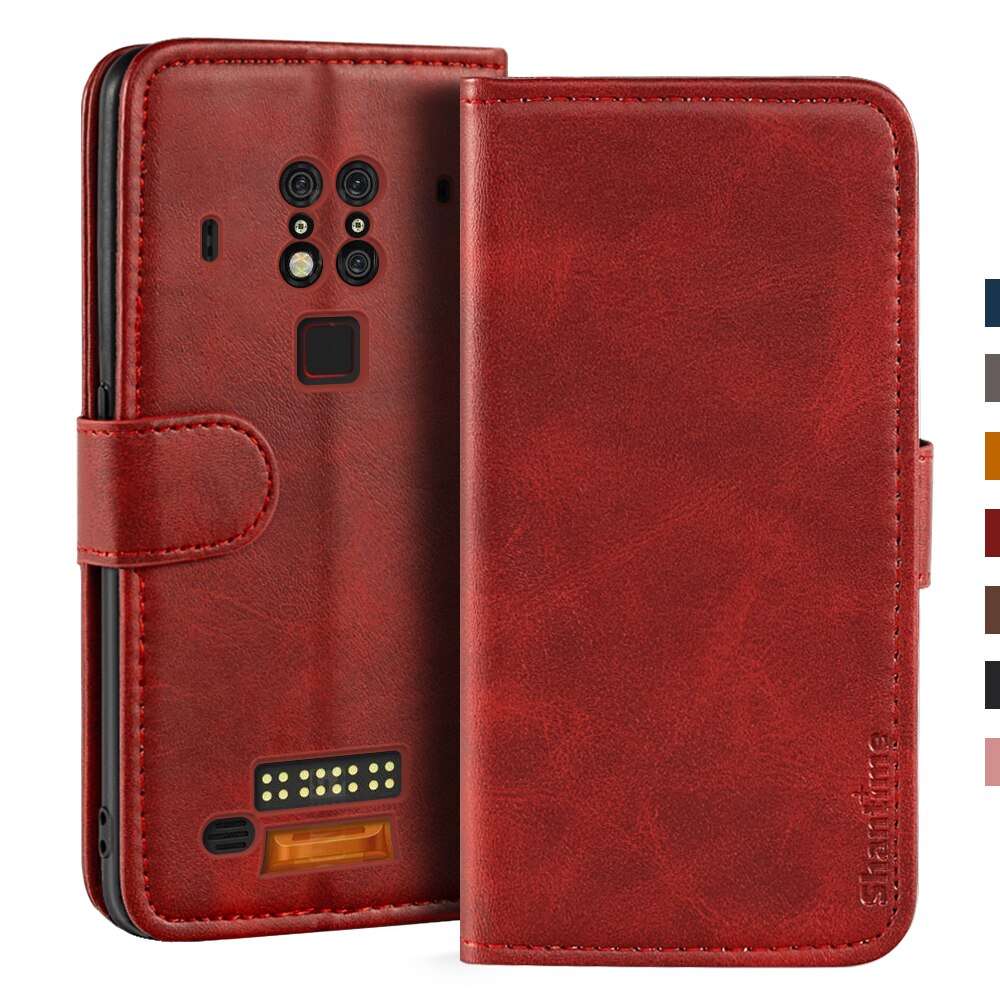 Case For Oukitel WP7 Case Magnetic Wallet Leather Cover For Oukitel WP7 Stand Coque Phone Cases: Red