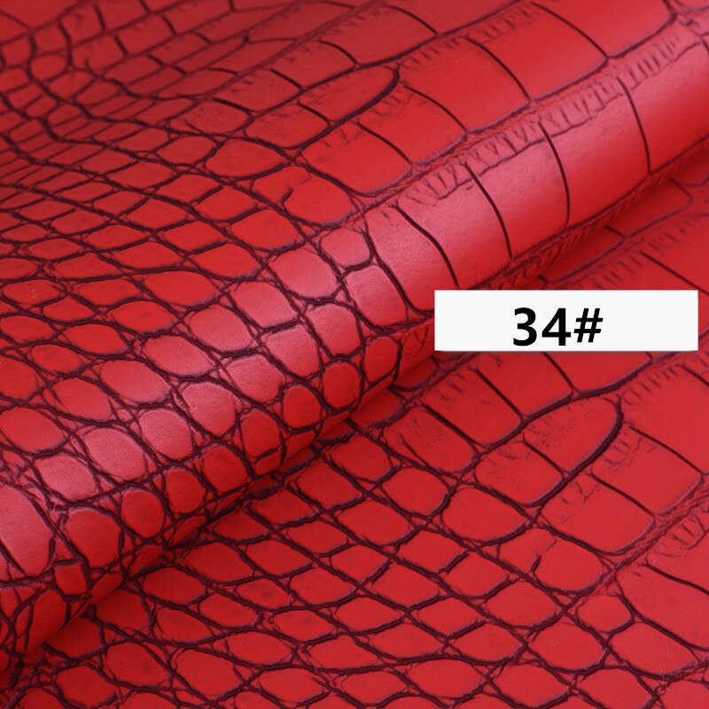 50x138cm 0.8mm Faux PVC leather Fabric Imitation Crocodile Skin Embossed Synthetic PVC Faux Leather for Decoration Sofa Home: NO34