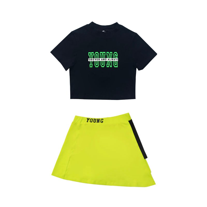 Children'S Day Jazz Dance Costumes Boys Performance Clothes Hip-Hop Street Dance Clothes Girls Dance Skirt Stage Outfits DQS4424: girls style / 170cm