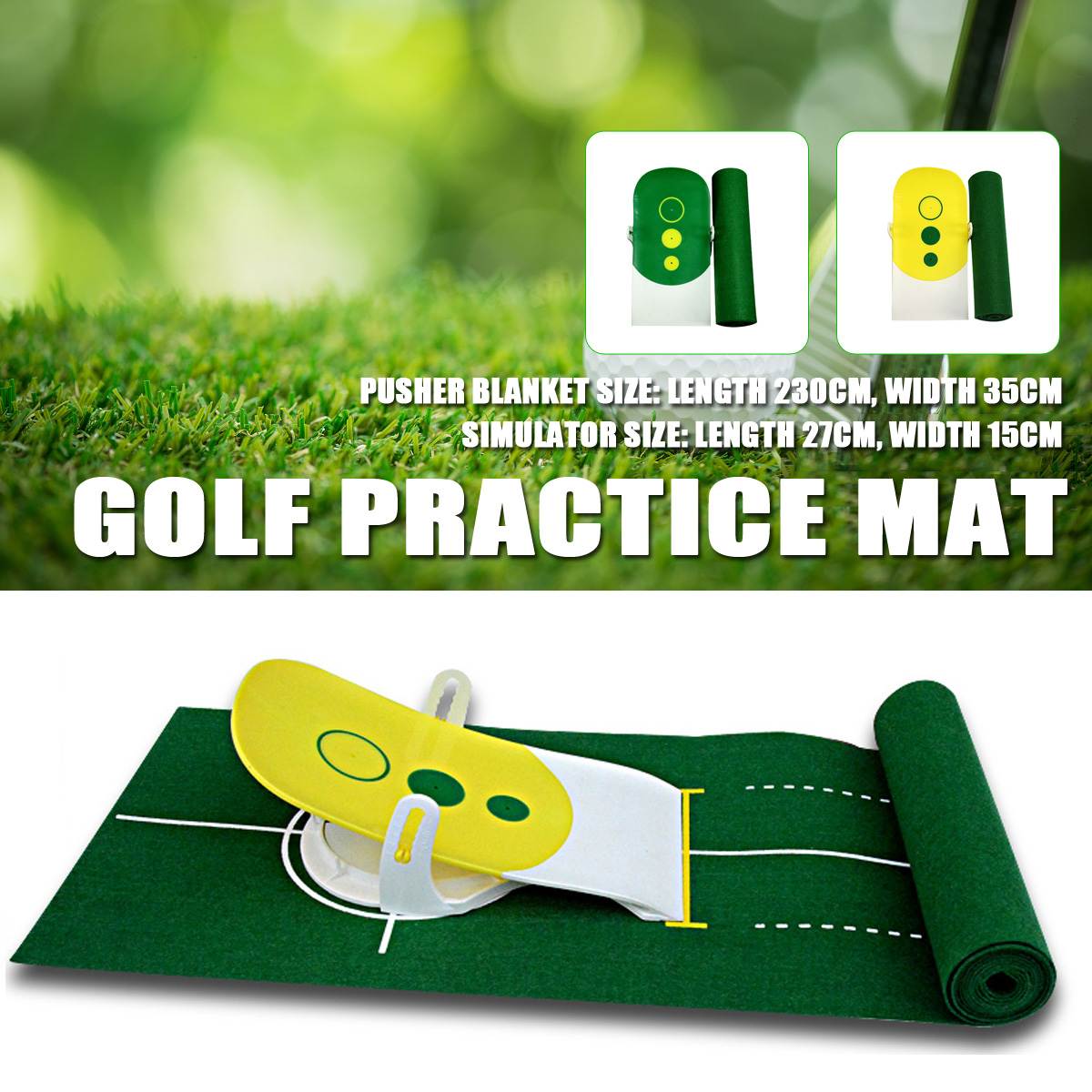 Folding Golf Mat Indoor Golf Putting Ball Training Aid Swing Trainer Golf Practice Mat Training Accessories