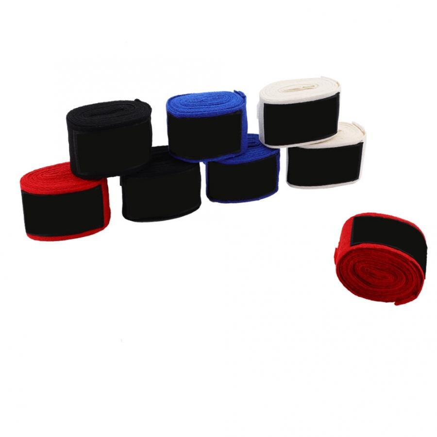 1 pair unisex wrist support boxing kickboxing muay thai hand wrap breathable fast drying cotton handwraps sports wrist band 2.5m