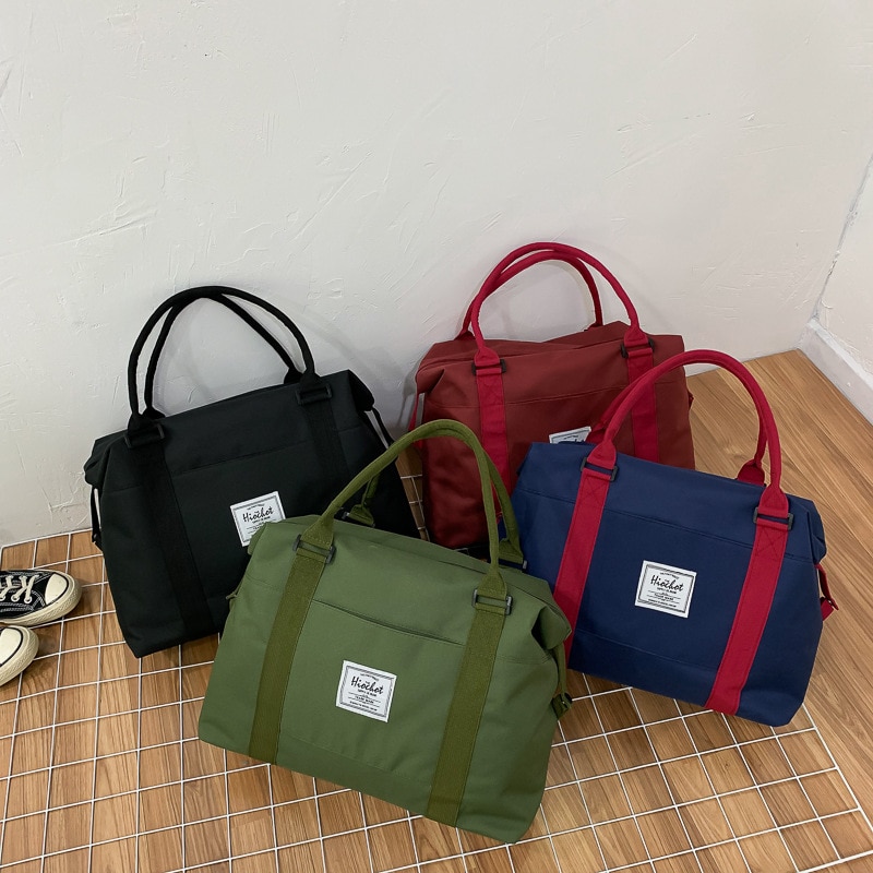 Bolsa de viagem de oxford bolsa de ombro bolsa de ombro sacos de duffle sacos de viagem das mulheres tote grande saco de fim de semana durante a noite bolsa nova