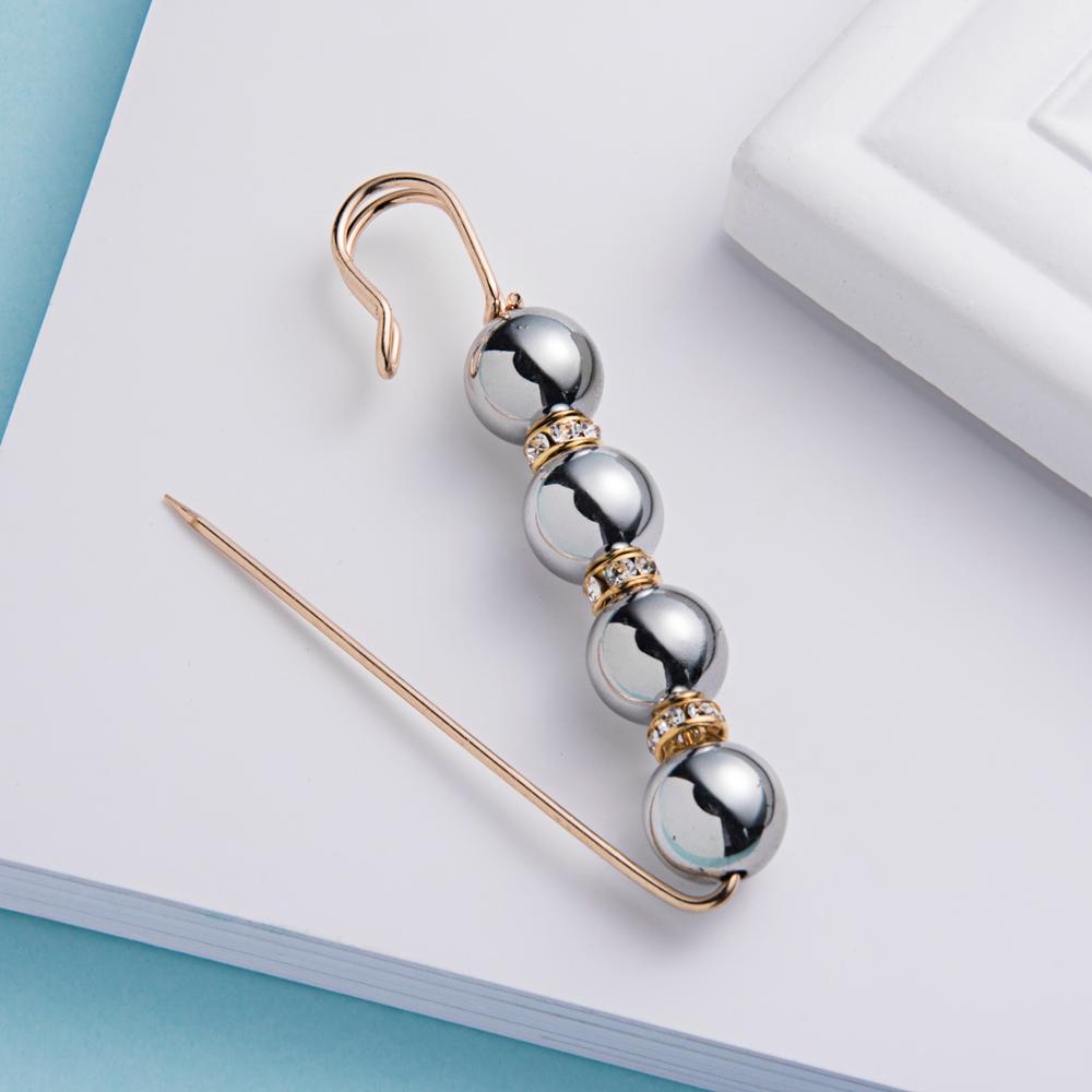 RINHOO 1PC Clothing Imitation Pearl Large Pin Cardigan Sweaters Brooch For Women Girls Suit Pins Corsage Scarf buckle