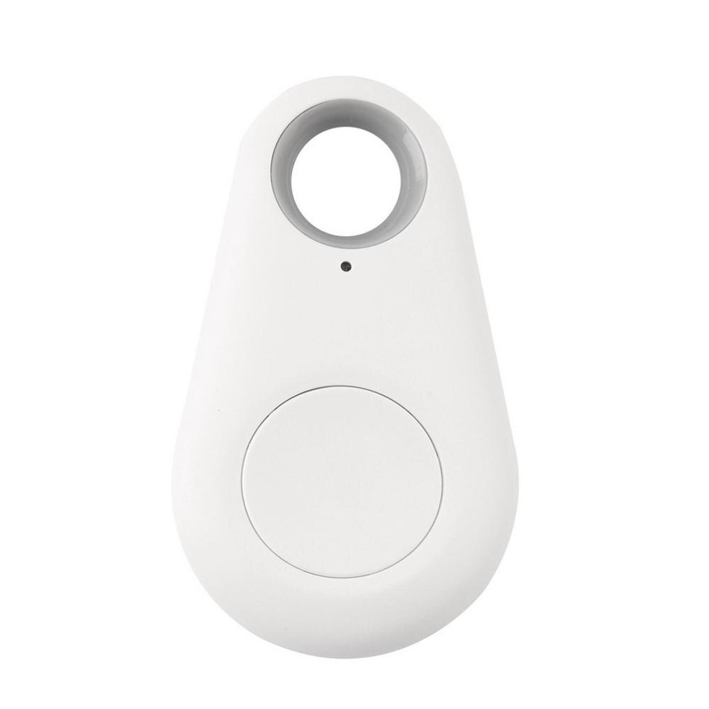 Smart fjernbetjening ældre anti mistet nøglering alarm bluetooth tracker nøglefinder tags gps locator: Hvid