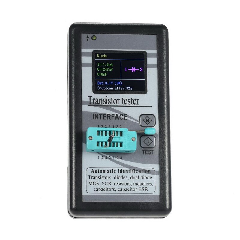 Multi-purpose Transistor Tester 128*160 Diode Thyristor Capacitance Resistor Inductance MOSFET ESR LCR Meter TFT Color Display: G253099
